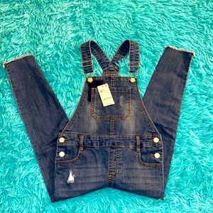 NWT Denim coveralls overalls distressed